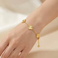 Filigranes 5-Motiv Kleeblatt-Armband