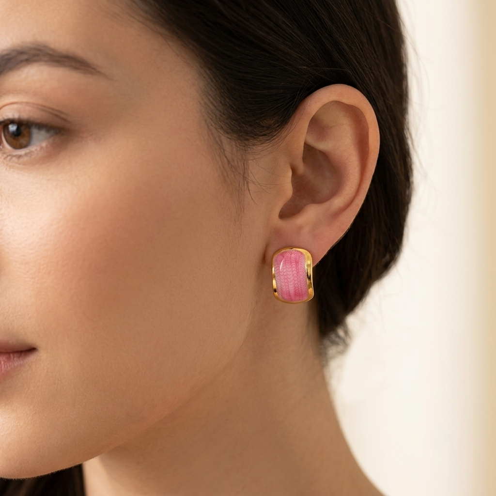 Ohrringe „Milano Pink Studs“