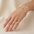 Kleeblatt-Armband Gold mit Zirkonia