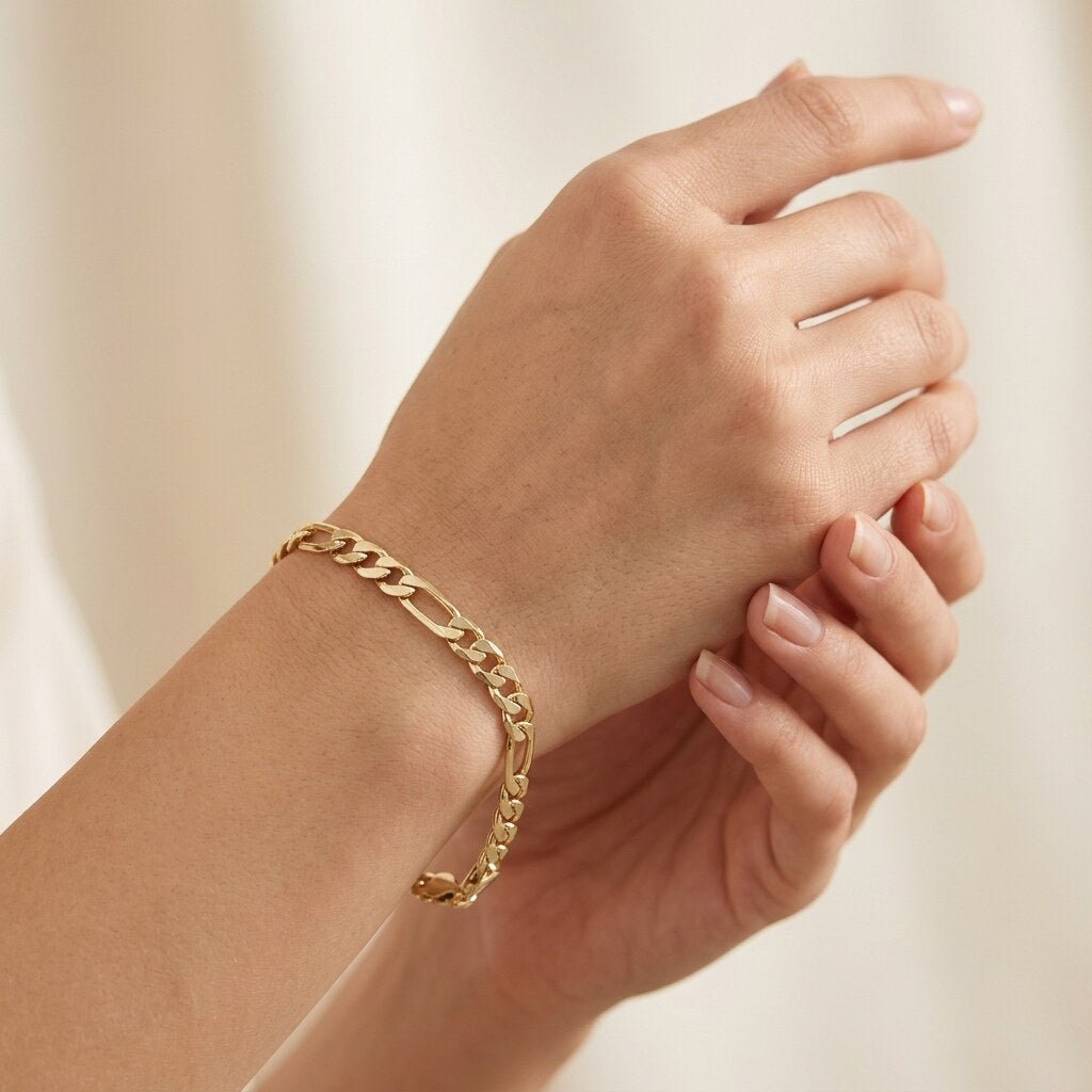 Figaro-Armband Gold