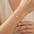 Tennisarmband Silber mit Kleeblatt