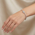 Tennisarmband Silber mit Baguette-Element