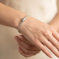 Kordelarmband Silber mit Zirkonia