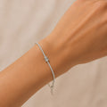 Tennisarmband Silber mit Zirkonia-Riegel