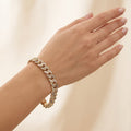 Cuban-Link Armband Gold mit Zirkonia