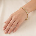 Gedrehtes Armband Gold mit Zirkonia