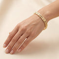 Breites Armband Gold, strukturiert