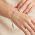 Feines Panzerarmband Silber mit Zirkonia