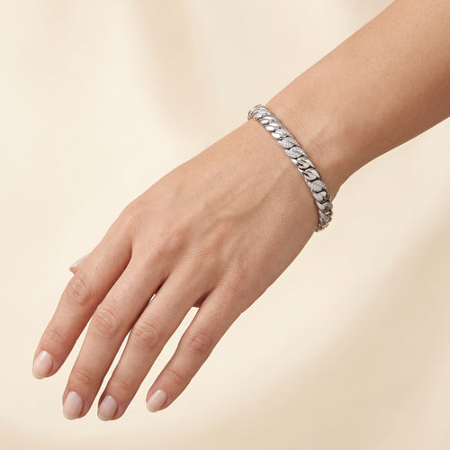 Cuban-Link Armband Silber